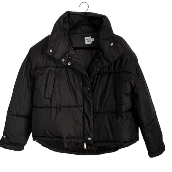 Princess Polly Jackets & Blazers - Princess Polly Jacket XS/S Bomber Black Oversize Grunge Goth Silver Zipper